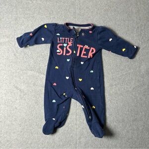 Carter's Navy‎ One Piece with Heart Accents